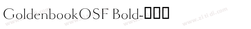 GoldenbookOSF Bold字体转换